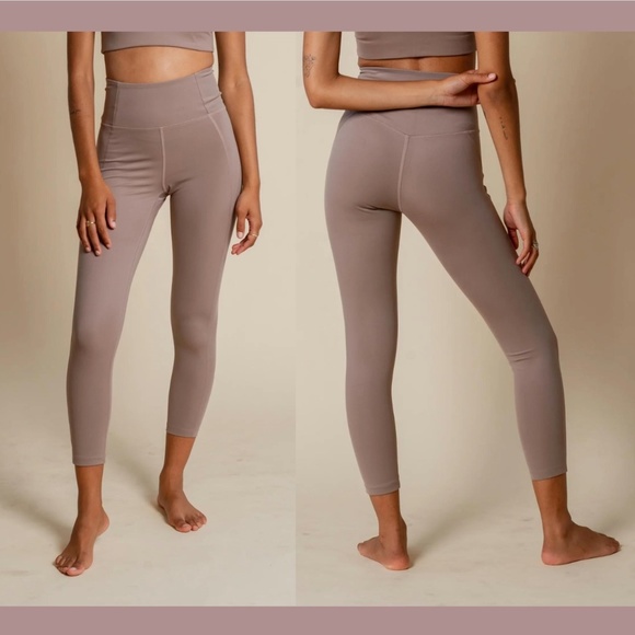 NWT Girlfriend Collective [ XXL ] High‎ Waist 7/8 Leggings in Limestone - Picture 1 of 12